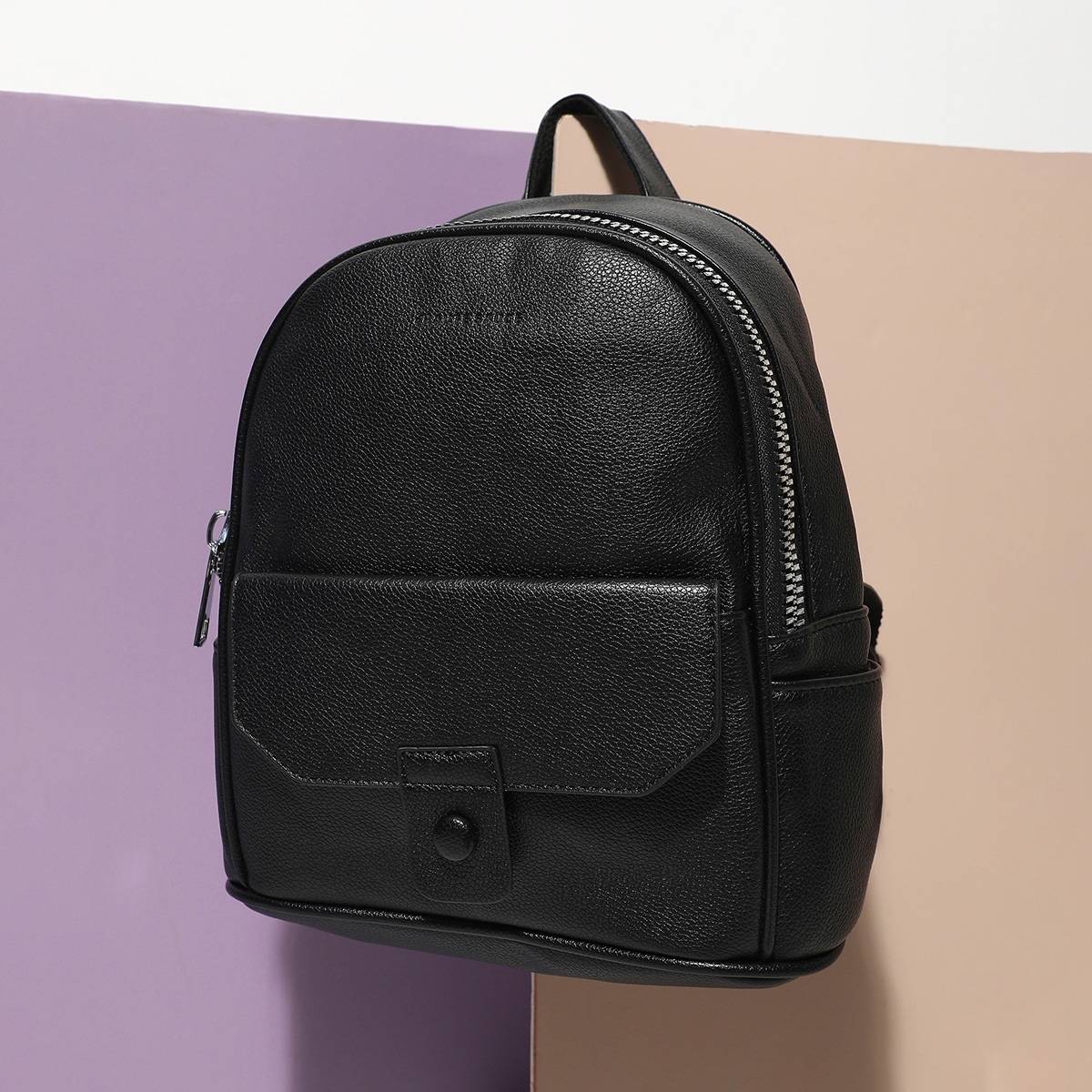 Haute Sauce Elevated Round Mini Backpack - Black
