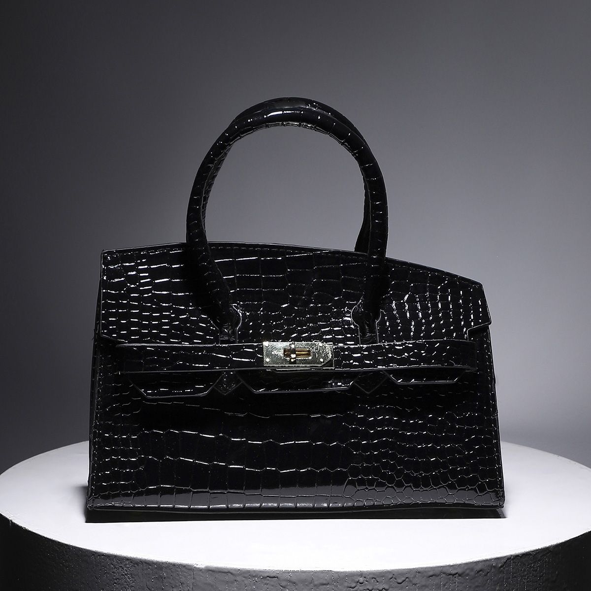 Hermes 'Black Matte Crocodile Birkin 30' Bag