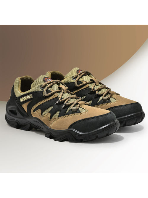 WOODLAND Mens Colorblock Dubai Khaki Casual Boat Shoes