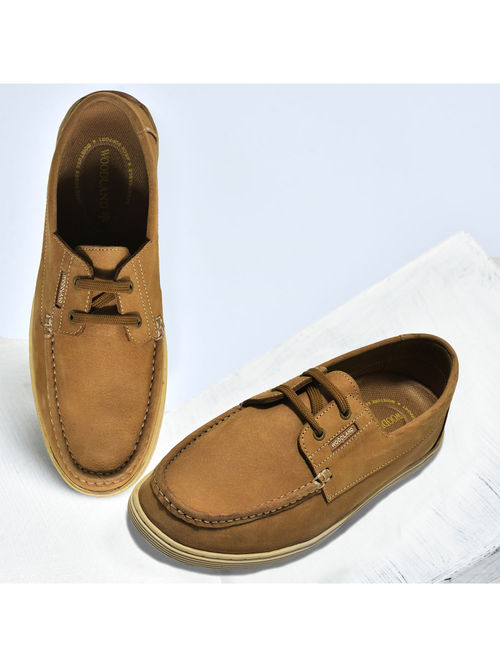 Buy WOODLAND Mens Camel Casual Shoes- Mocassins Online