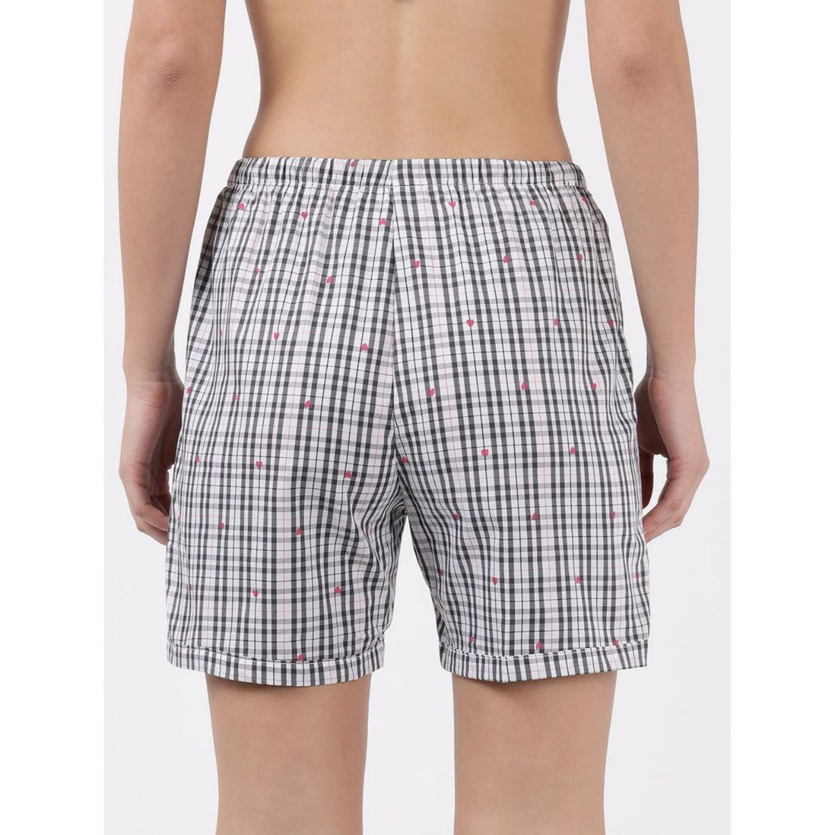 Jockey Rx15 Women's Cotton Woven Boxer Shorts With Side Pockets Black