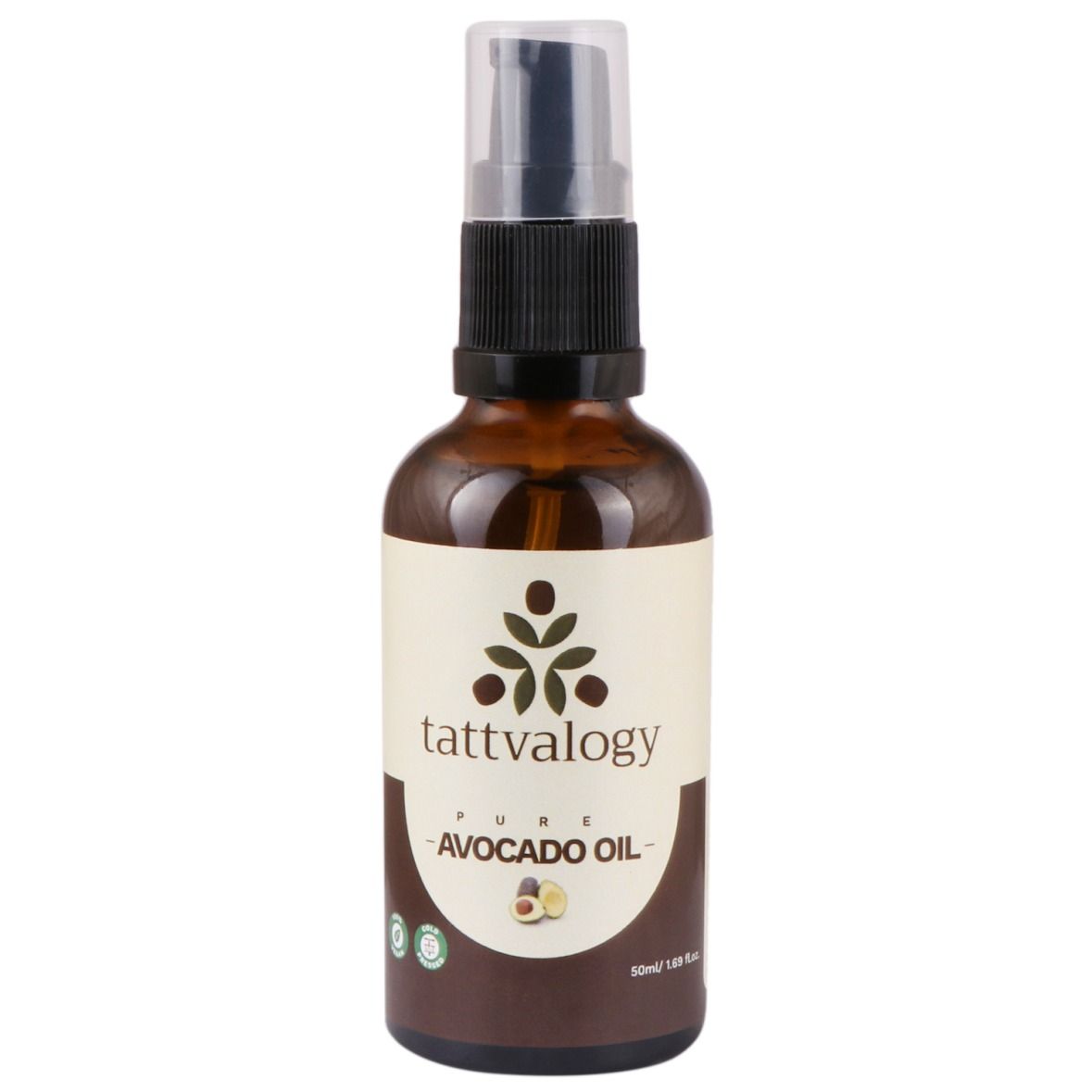 Tattvalogy Pure Avocado Oil, Cold Pressed Stress Relief Body Massage Oil, Jar Packaging