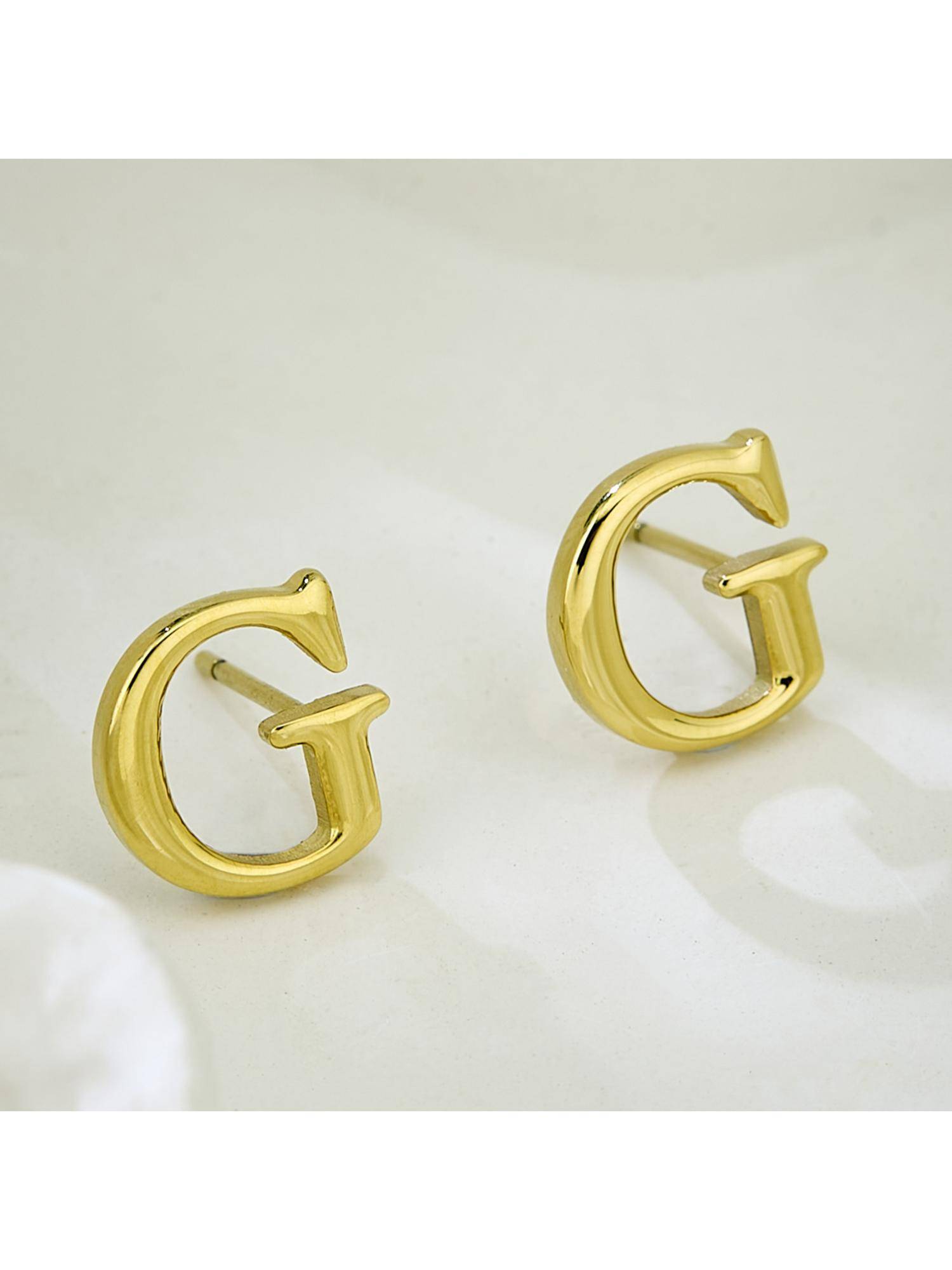 Guess Studs Party Stud Earrings For Women, Stainless Steel, Anti-Tarnish, Gold-Plated