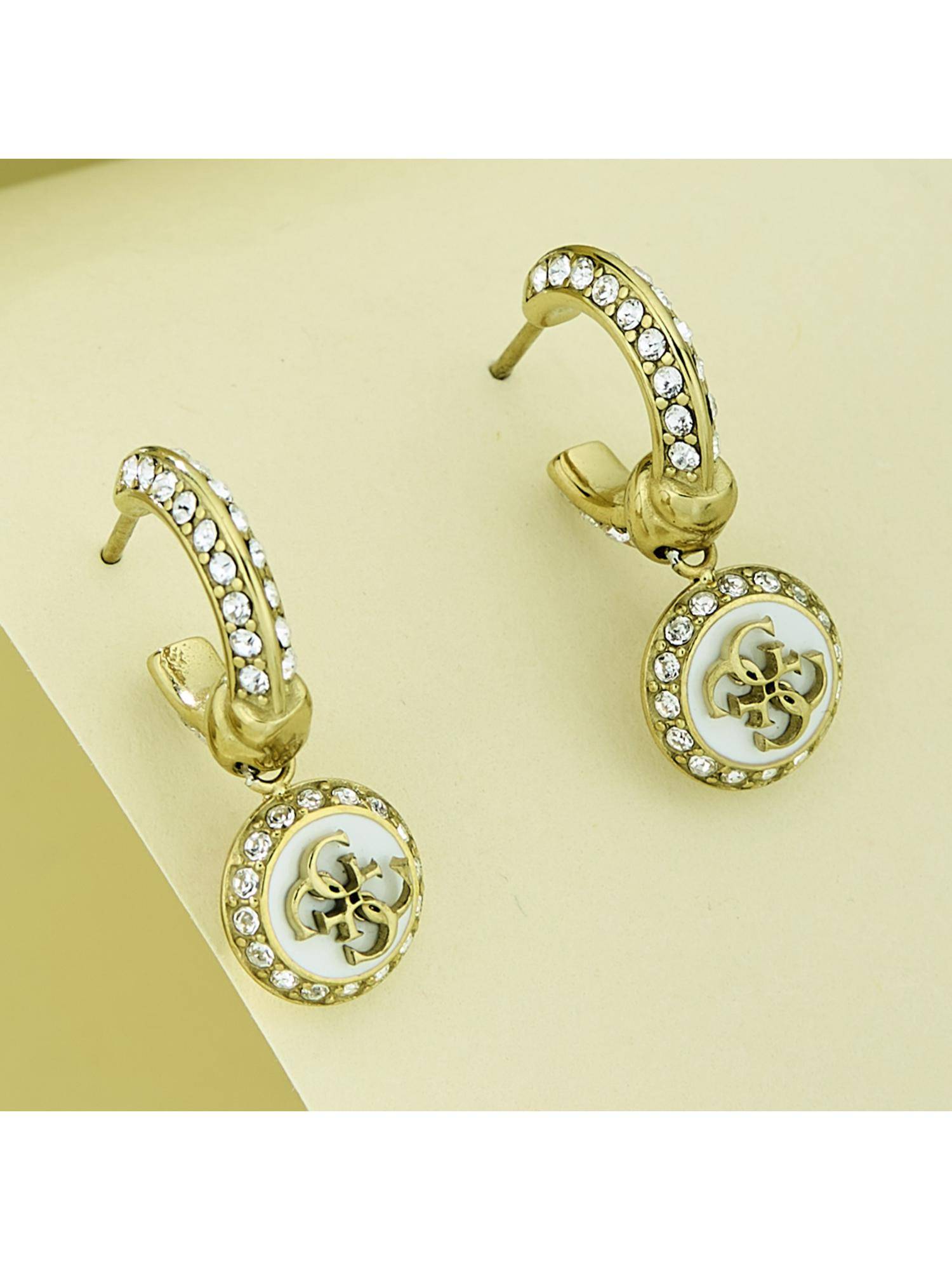 Guess Knot You Drop Earrings For Women, Stainless Steel, Anti-Tarnish, Gold-Plated