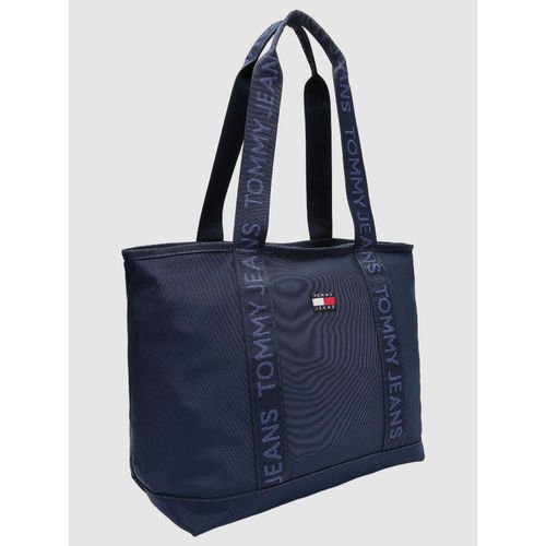 Tommy Hilfiger Logo Blue Polyester Tote Bag