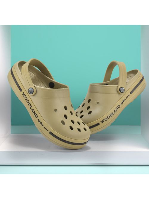 Buy WOODLAND Men's Khaki Clogs Online