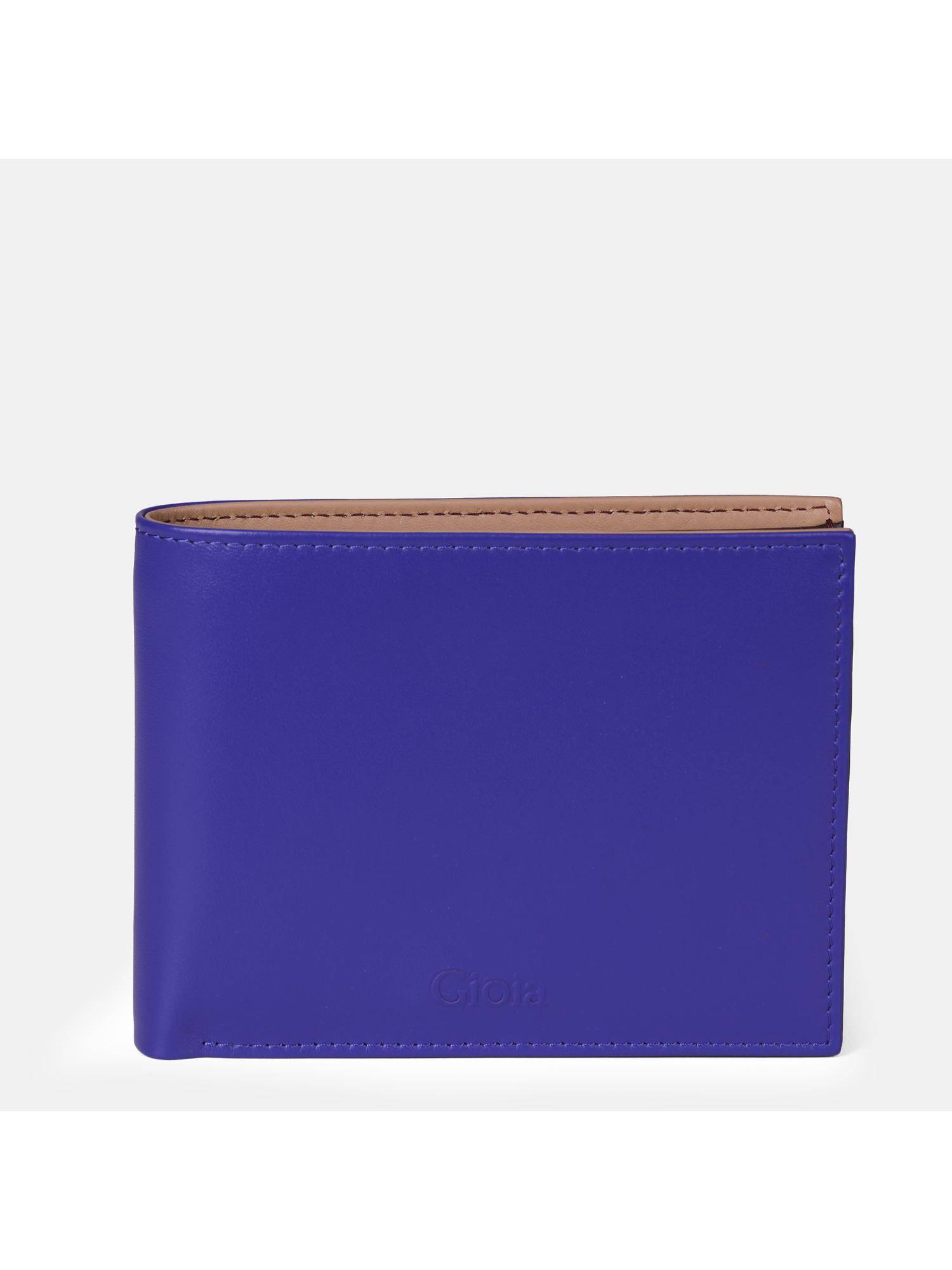 Gioia Solid Bifold Wallet - Blue