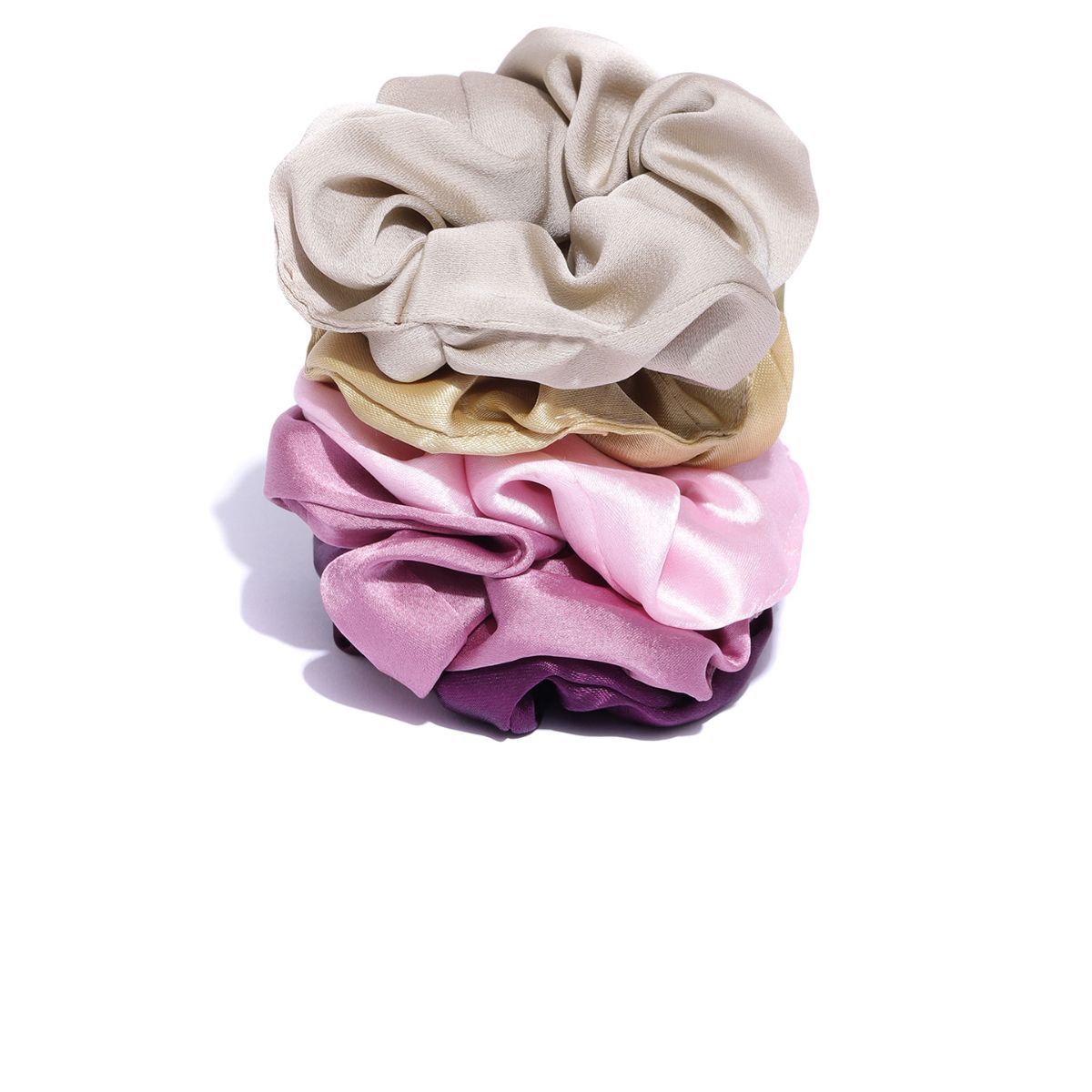 Blueberry Set Of 5 Multi Colour Scrunchies (Pack of 5)