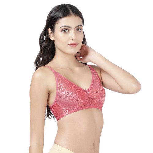 FAYLINA WOMEN SOFT PUSH UP LACE BRA CORAL SIZE 38C – Waleska Co.