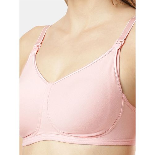 ES08 Wirefree Non Padded Cotton Elastane Full Coverage Seamless Cup Nursing  Bra with Front Opening