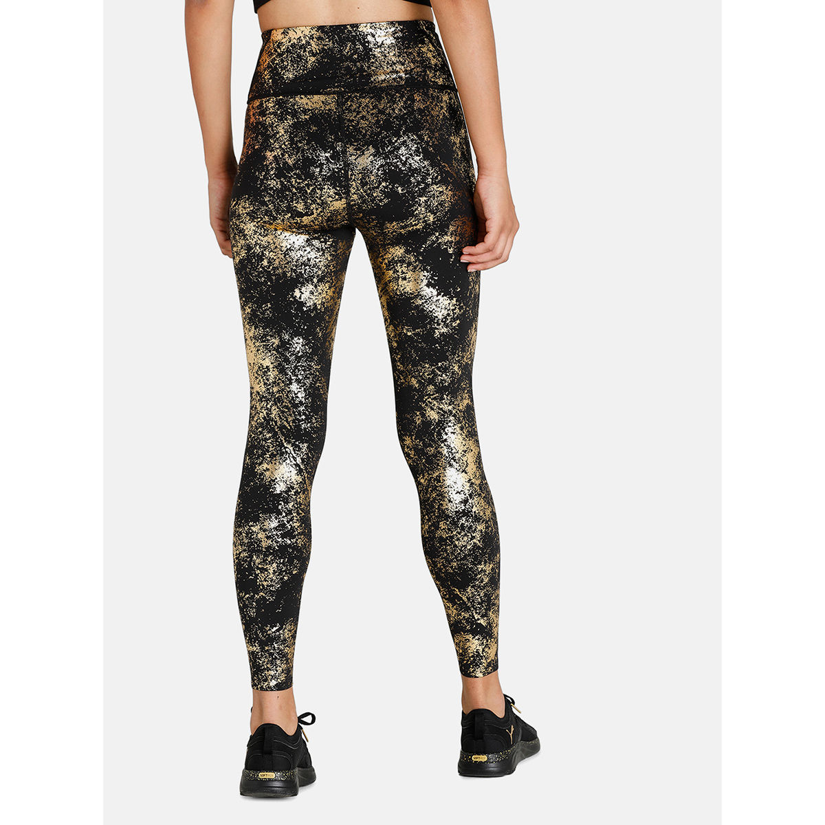 puma leggings black and gold