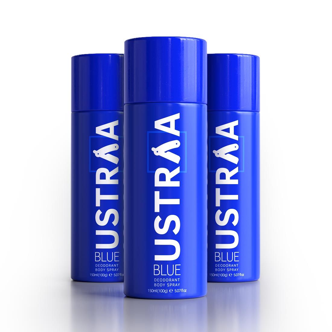 Ustraa Blue Deodorant Body Spray (Set of 3)