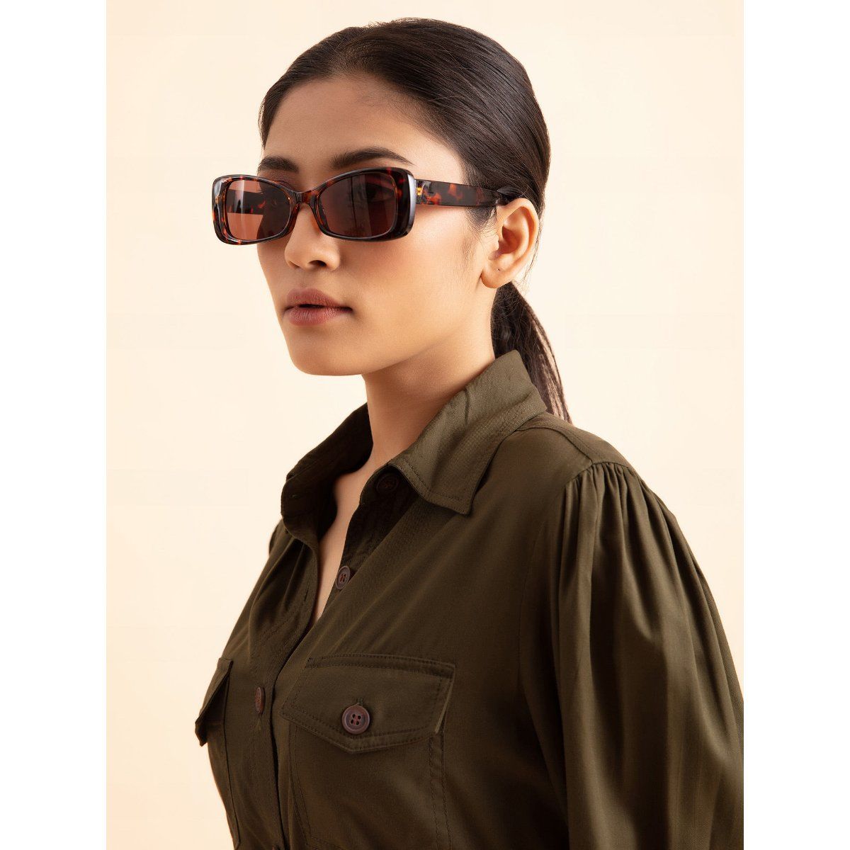 Buy Pipa Bella by Nykaa Fashion Stylish Brown Square Full Rim Sunglasses  (M) Online