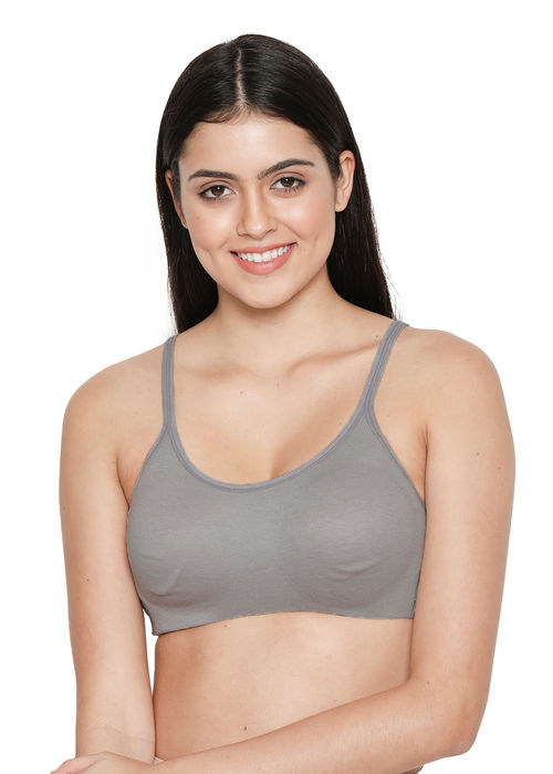 Shyaway Susie Everyday Wirefree Full Coverage Non-Padded Moulded Bra-Grey