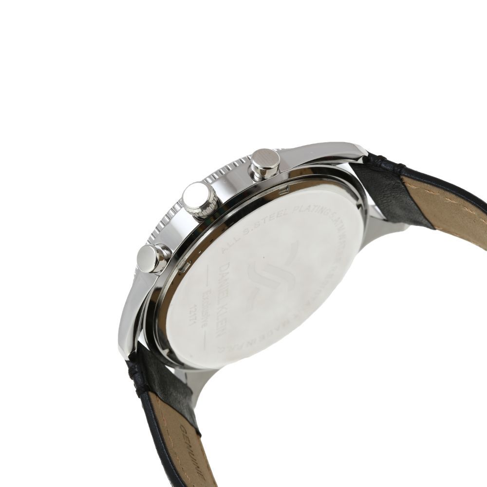 Daniel Klein Gents Black Leather Bracelet main image 1