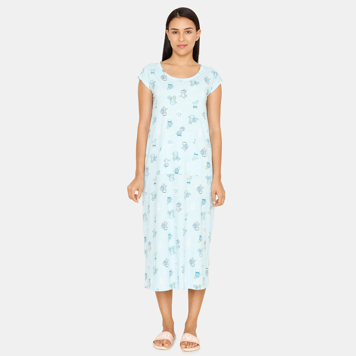mid calf length night dress