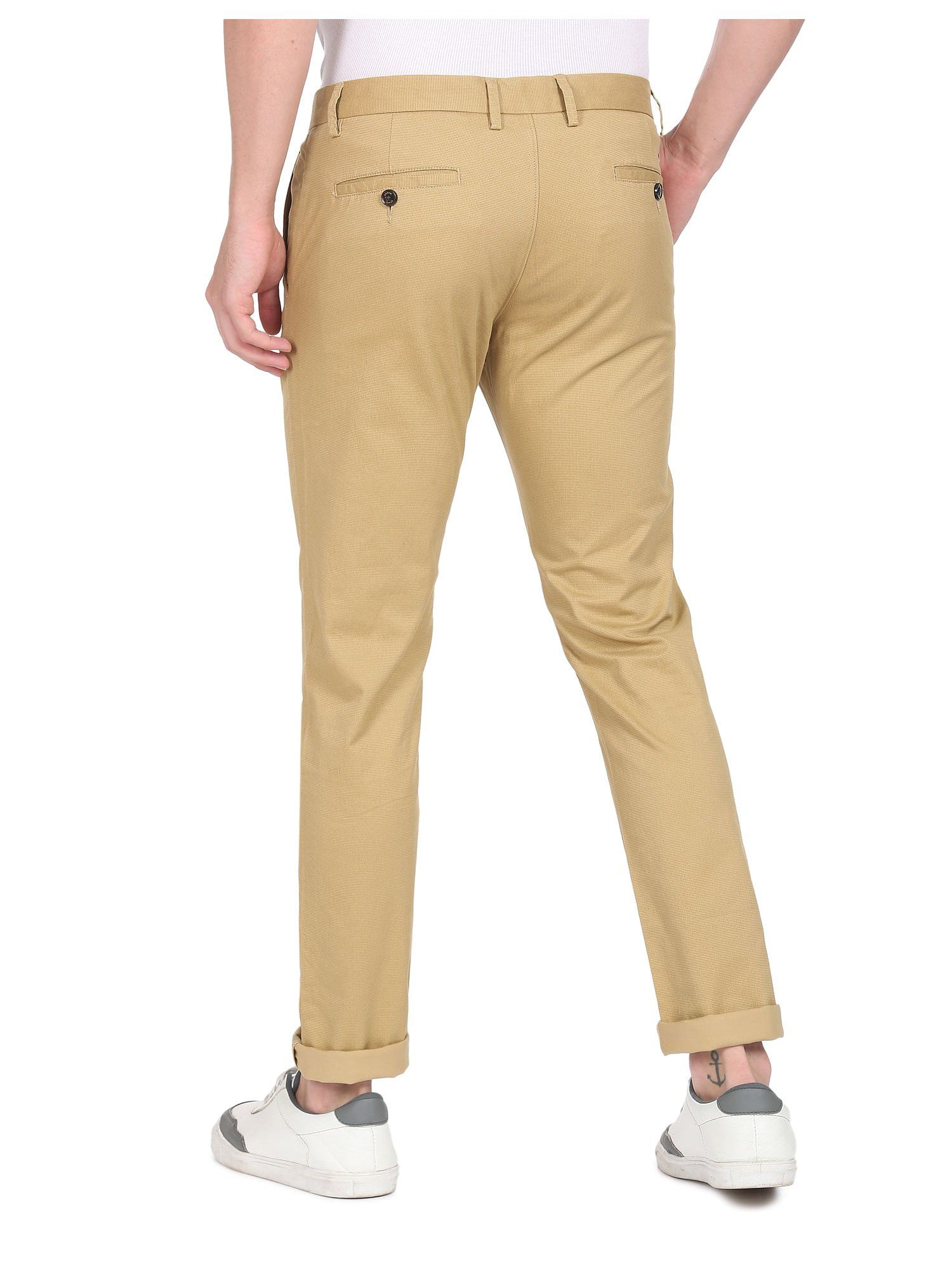 Buy Arrow Sports Low Rise Dobby Casual Trousers - NNNOW.com