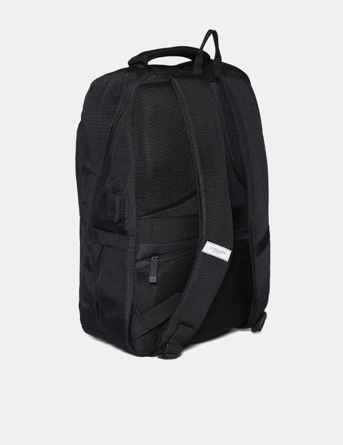 Polo Black Textured Laptop Backpack