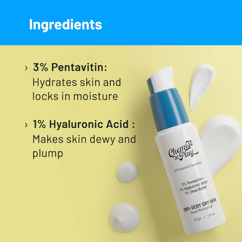 Chemist At Play Face Moisturizer For DryVery Dry Skin With 3