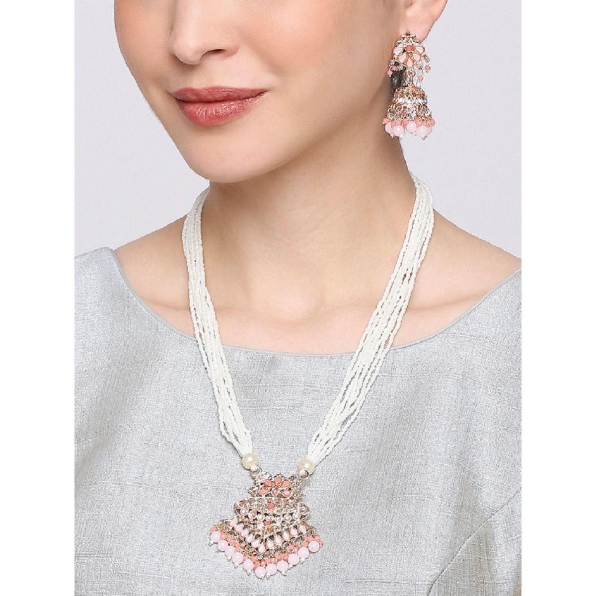 Latest Gold long necklace designs in 50 grams online  Kalyan