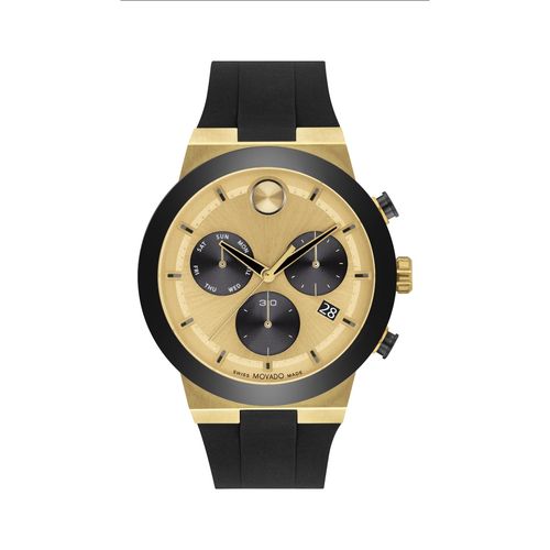 Movado BOLD Swiss Chronograph Gold Round Men Watch 3600895 (M)