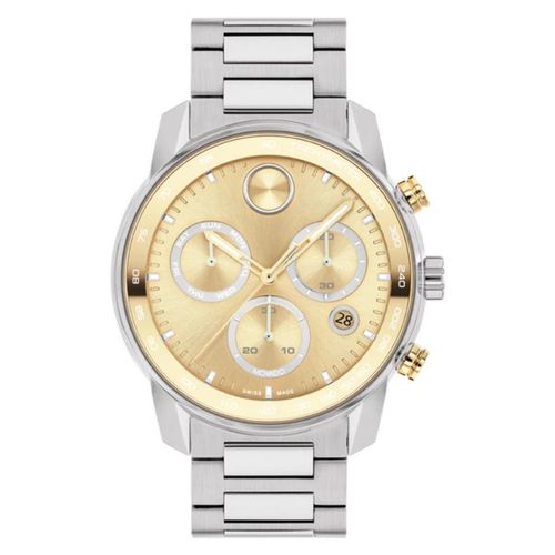Movado BOLD Swiss Chronograph Gold Round Men Watch 3600907 (M)