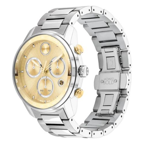 Movado BOLD Swiss Chronograph Gold Round Men Watch 3600907 (M)