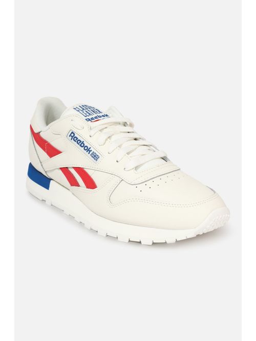 Buy Reebok Men Classic Leather Classic Sneakers White Red Online
