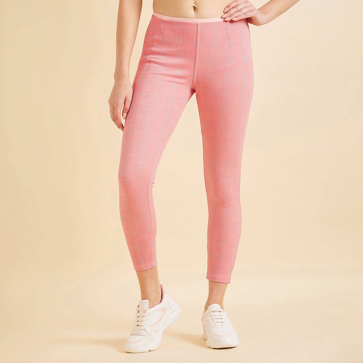 Buy Sweet Dreams Women Solid Ankle Tights - Pink online