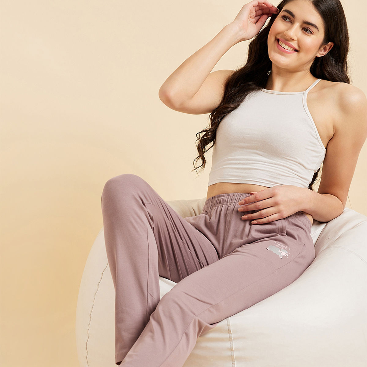 Sweet Dreams Women Solid Pyjama - Pink: Buy Sweet Dreams Women Solid ...