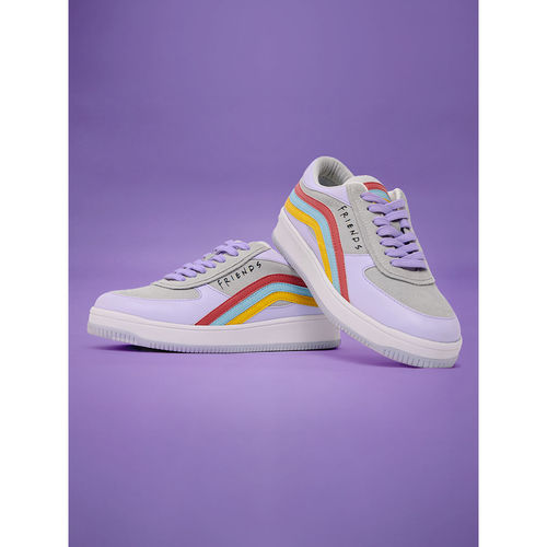 The Souled Store Official FRIENDS: Multi-Color Wave Women Sneakers (UK 3)