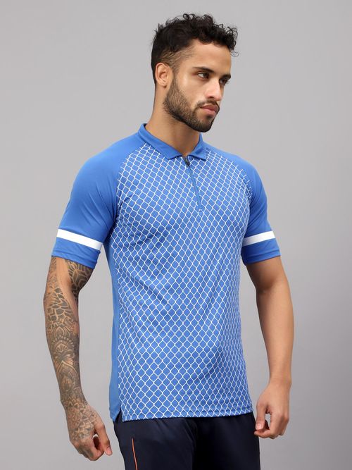 Buy Vector X Men Sports Wear Navy Blue Polyester Printed Half