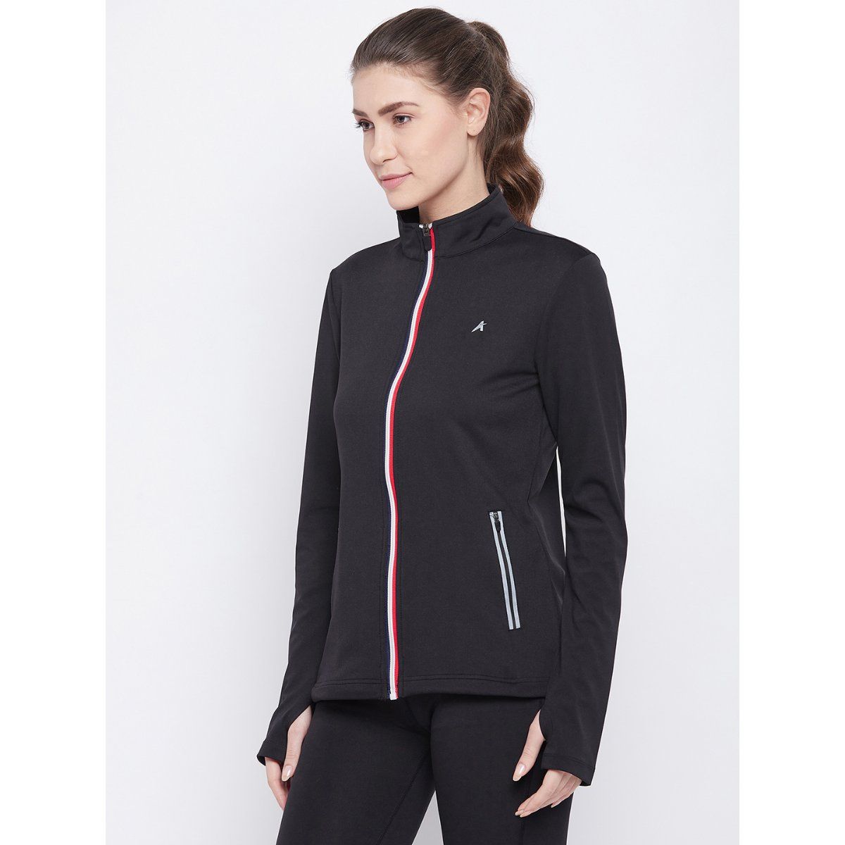 Buy Athlisis Women Black Lightweight Training Or Gym Sporty Jacket Online