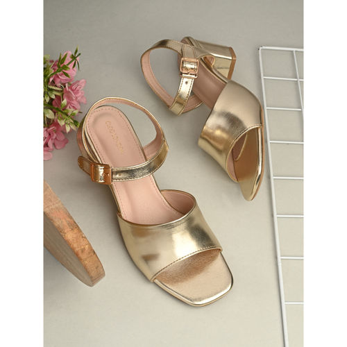 CLOG LONDON Women Casual Gold Heels (EURO 36)