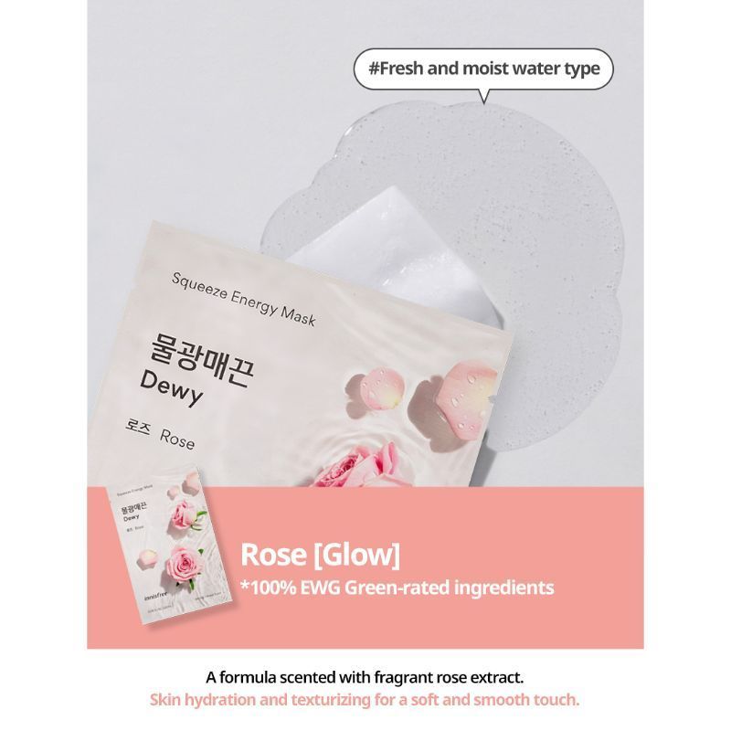 Innisfree Squeeze Energy Sheet Mask Water Type Rose Buy Innisfree