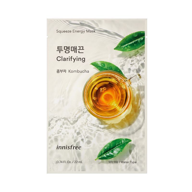 Innisfree Squeeze Sheet Mask - Type - Kombucha: Buy Innisfree Squeeze Energy Sheet Mask Water Type - Kombucha Online at Best Price in India | Nykaa