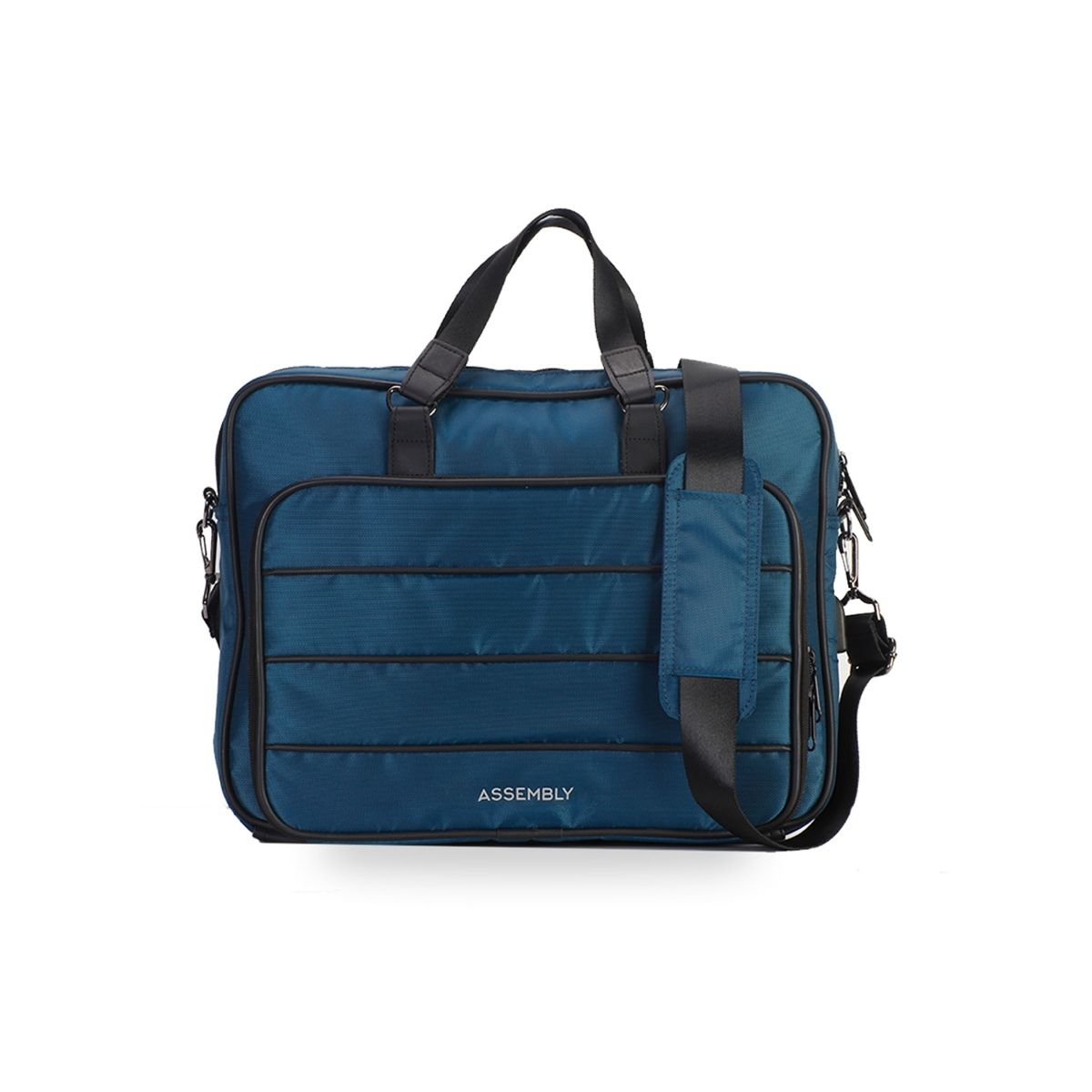 Assembly Laptop Messenger Bag with Padded Laptop CompartmentUSB Charging Port14 InchesBlue