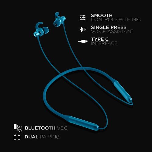 boAt Rockerz 335 N Wireless Neckband with ASAP Charge, Up to 30H Playback (Ocean Blue): Buy boAt Rockerz 335 N Wireless Neckband with ASAP Charge, Up to 30H Playback (Ocean Blue) Online