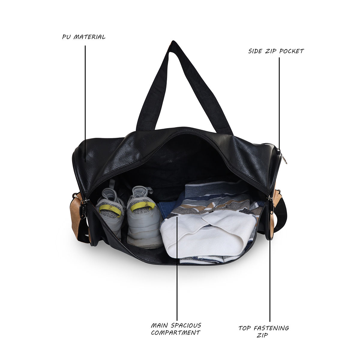 ESBEDA BeigeBlack Color Travel Duffle Bag Weekeder For Mens And Womens