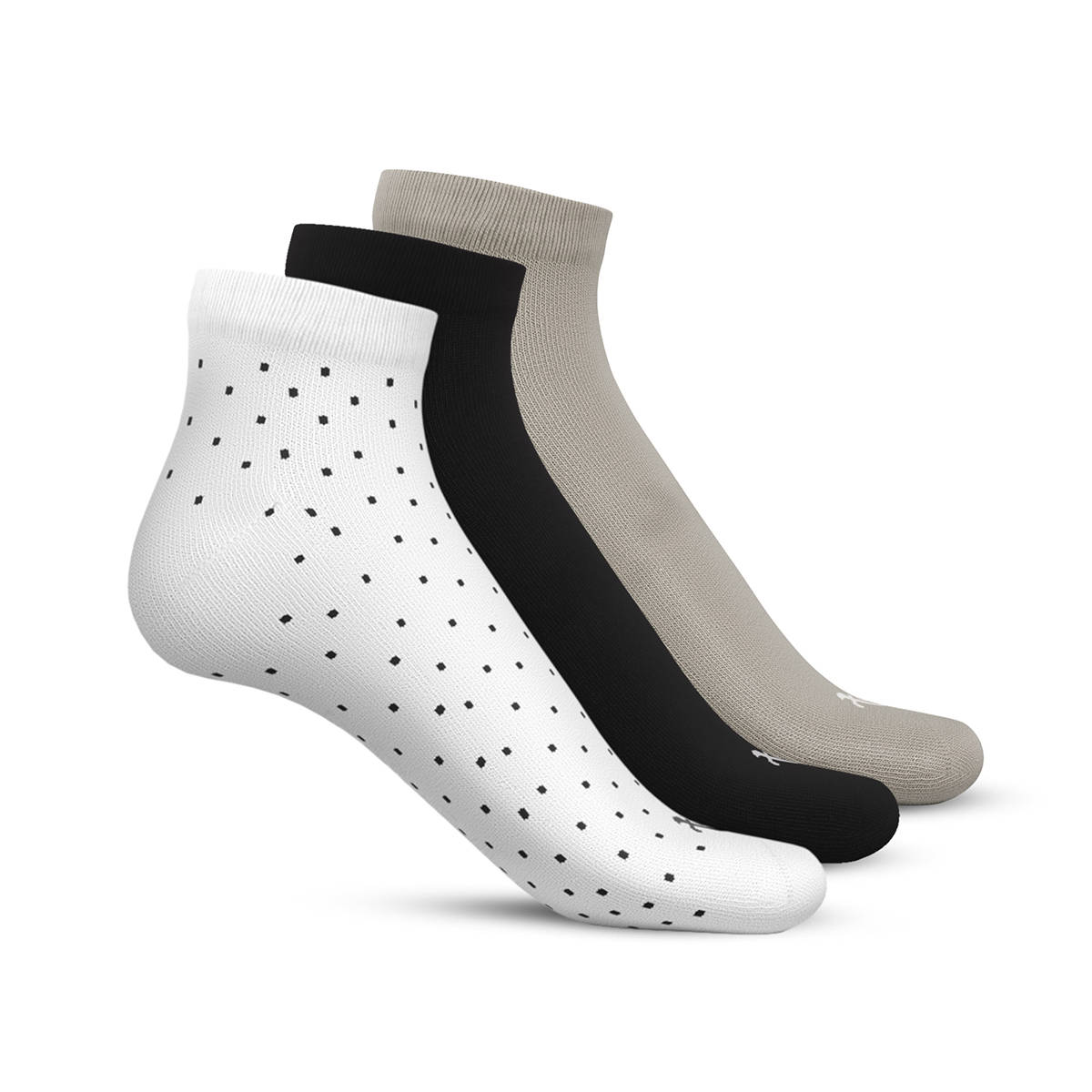 TalkingSox Multi Color Bamboo Ankle Length Socks Seamless Socks (Pack of 3)