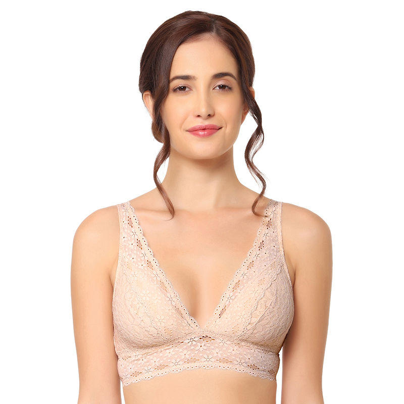 Buy Halo Lace Non Padded Wired Half Cup Lace Everyday Comfort Bra