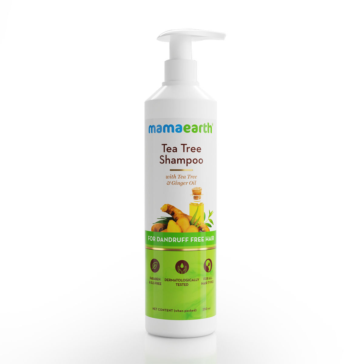 Mamaearth Tea Tree Anti Dandruff Shampoo With Ginger Oil