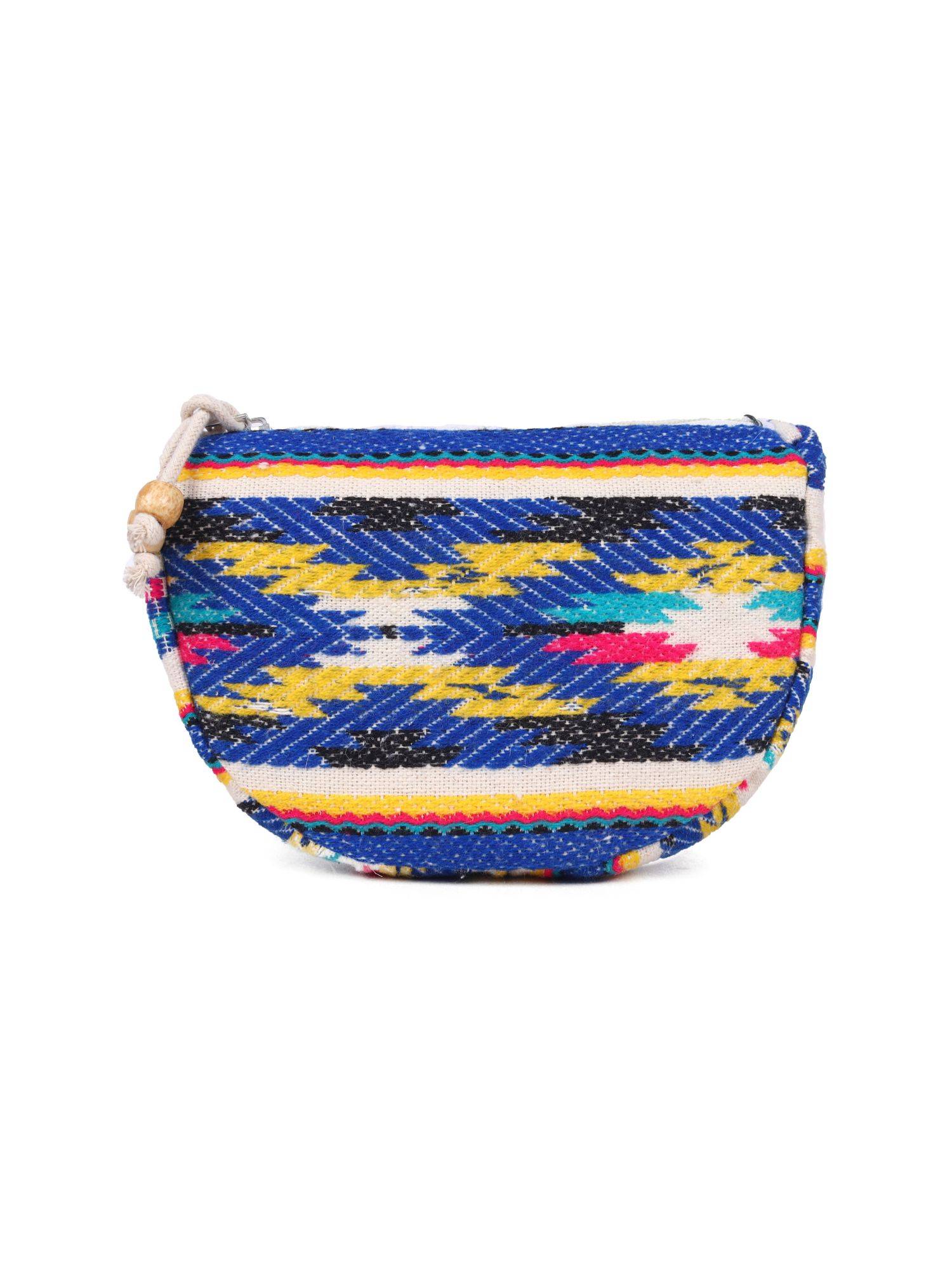 Astrid Canvas Pouch With Zipper Closure For Women Blue