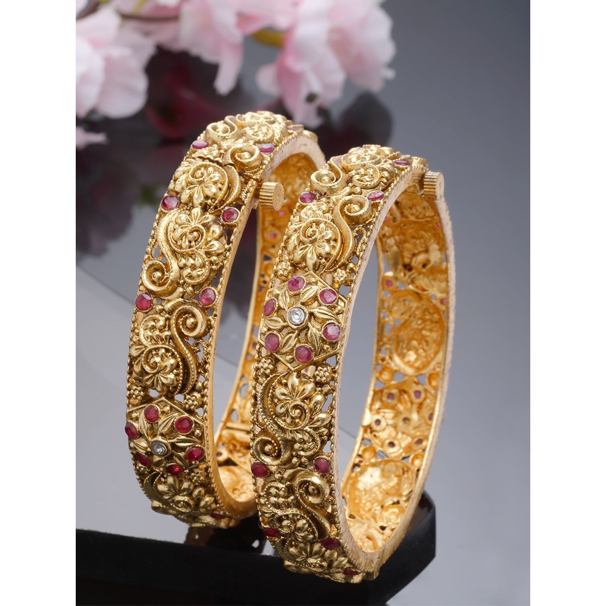 gold bangles designs without stones