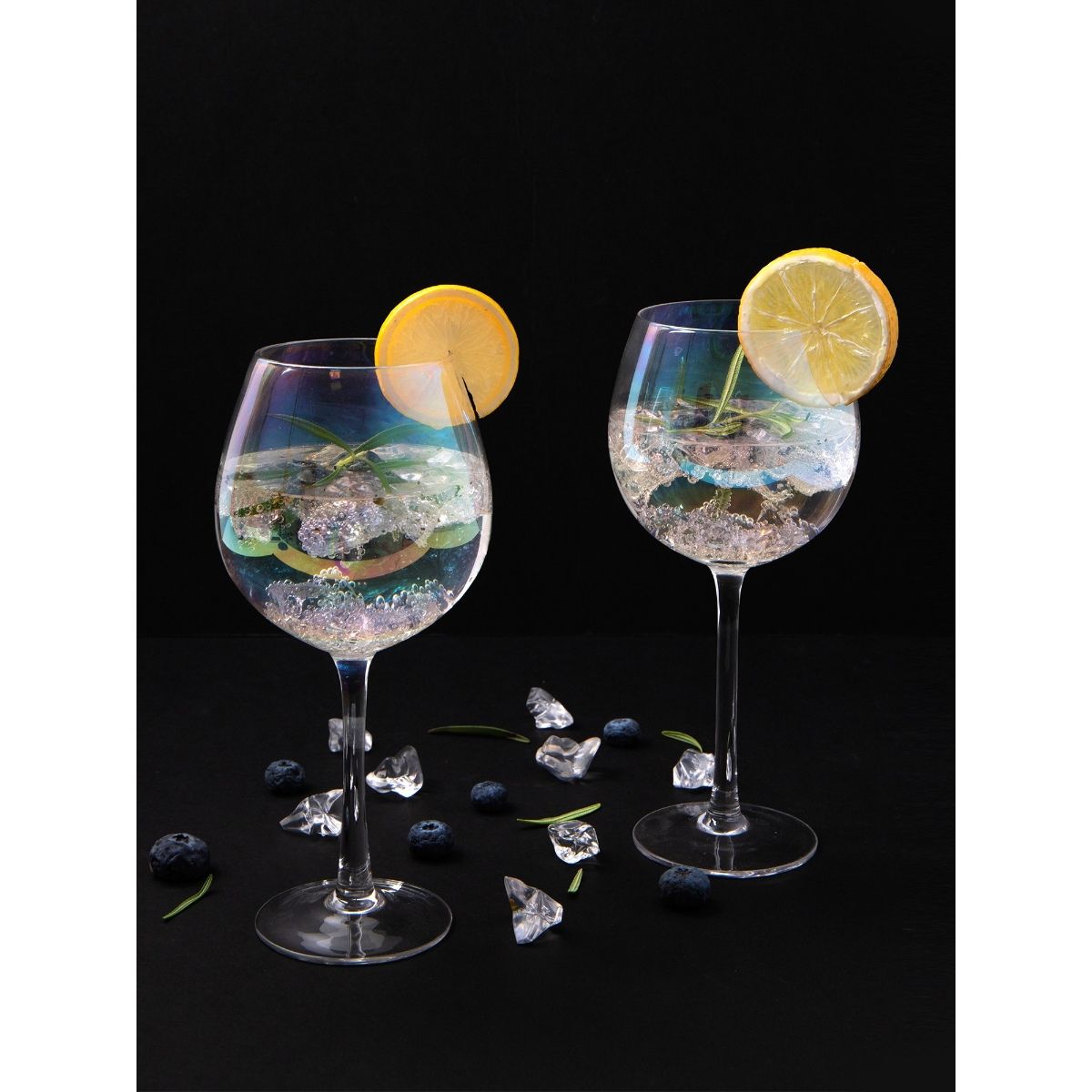 BarCraft RainbowPearl Iridescent Gin Glasses For thinKitchen, Set of 2