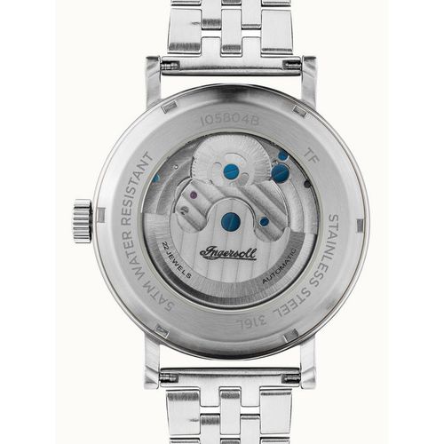 Ingersoll 1892 The Charles Mens Watch Black Skeleton Dial Stainless Steel  Bracelet I05804B