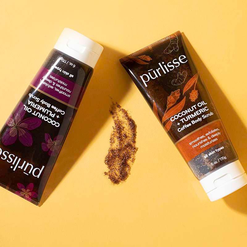 Buy Purlisse Beauty Coconut Oil + Plumeria Coffee Body Scrub Online