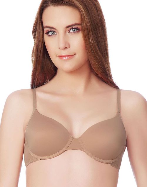 Buy Amante Smooth Moves Padded Wired T-Shirt Bra - Sandalwood Online