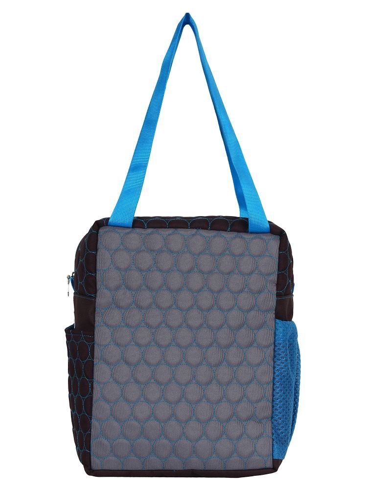 MomLyf Jack Grey Brown & Blue Circled Polyester Utility Bag