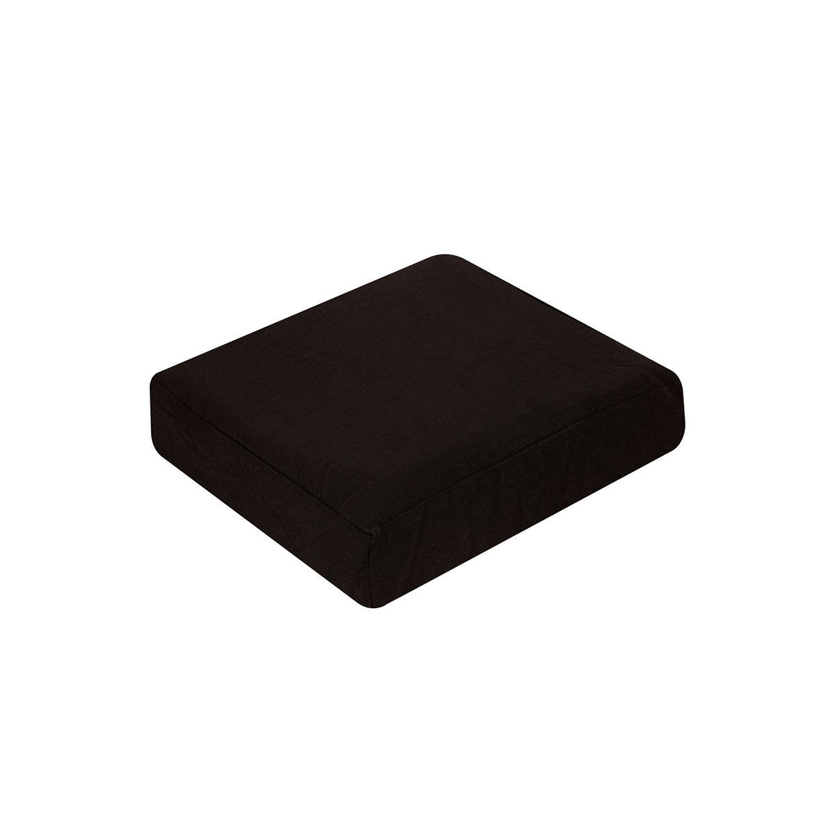 The White Willow 18x18 Square Seat Cushion-Black